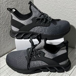 Comfort Wear Ortho Reinforced Safety Steel‎ Toe work shoes Grey black men’s 8.5